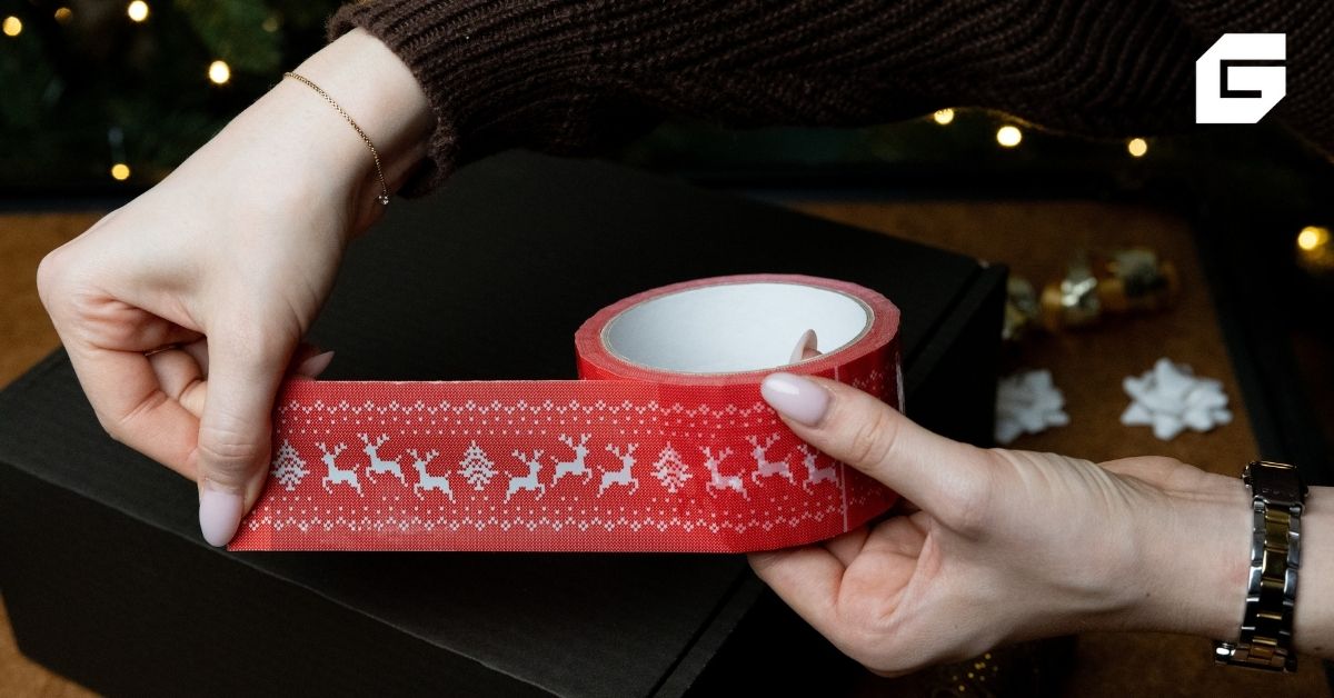 Taśma klejąca z motywem świąt