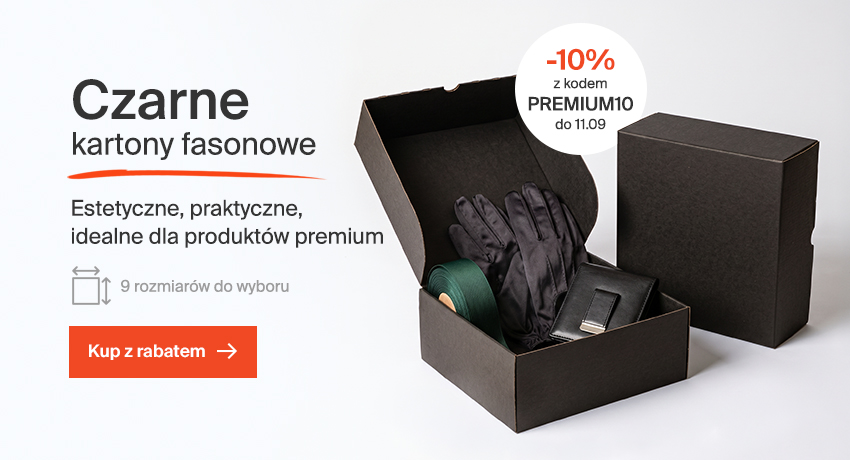 Czarne kartony fasonowe - promocje 2026