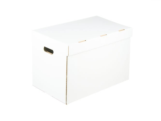 Karton na segregatory z uchwytami 500x305x325mm 3W B 440g/m2 Biały Paczka 30 szt.