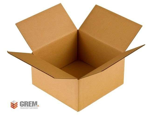 Karton klapowy 300x300x200mm 3W B 320g/m2 Szary Paleta 1360 szt.