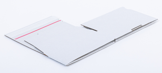 Karton fasonowy z paskiem klejowym i tasiemką zrywającą 200x200x80mm 3W B 380g/m2 Biały-Biały Komplet 20 szt.