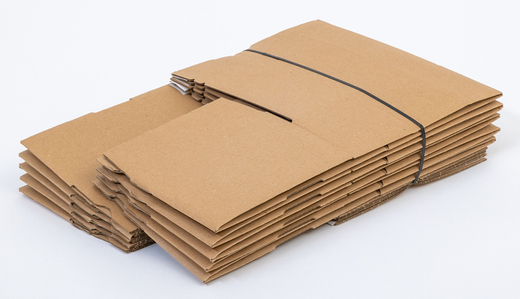 Karton fasonowy z paskiem klejowym i tasiemką zrywającą 250x200x100mm 3W B 320g/m2 Szary Zestaw palet 5760 szt.