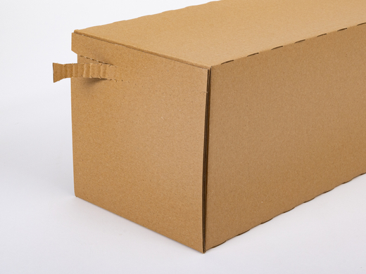 Tuba tekturowa z paskiem klejowym 200x200x800mm 3W B 440g/m2 Szara Paczka 60 szt.