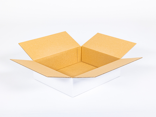 Karton klapowy 350x300x100mm 3W B 360g/m2 Biały Zestaw palet 13600 szt.