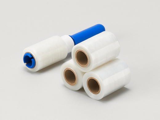 Folia stretch mini rap 10/10 23 mic transparentna 0,3 kg Komplet 40 szt.