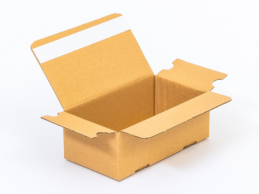 Karton fasonowy z paskiem klejowym 260x200x160mm 3W B 360g/m2 Szary Paczka 105 szt.