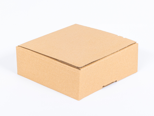 Karton fasonowy z paskiem klejowym i tasiemką zrywającą 200x200x80mm 3W B 320g/m2 Szary Paleta 2160 szt.