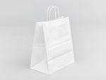 Biała torba papierowa z uchwytem skręcanym 300x170x340mm