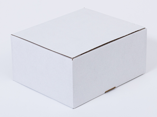 Karton fasonowy z paskiem klejowym i tasiemką zrywającą 300x250x150mm 3W B 360g/m2 Biały Paleta 960 szt.