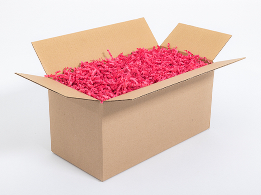 Wypełniacz do paczek ZigZag Delux papierowy ekologiczny ozdobny wiórki Różowy - Karton 1kg