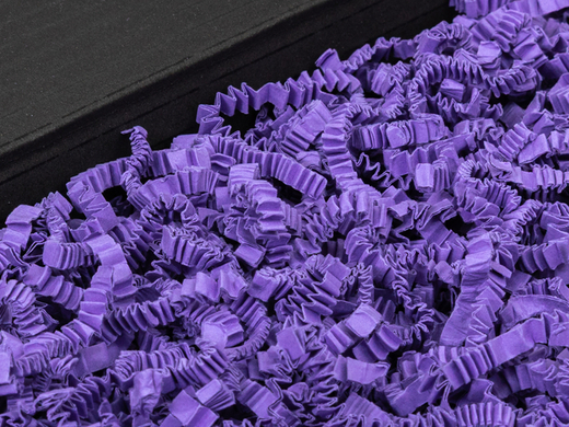 Wypełniacz do paczek ZigZag Delux papierowy ekologiczny ozdobny wiórki Fioletowy - Karton 1kg