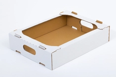 Karton na pączki 400x300x85mm wew. 3W B 360g/m2 Biały Zestaw palet 4500 szt.