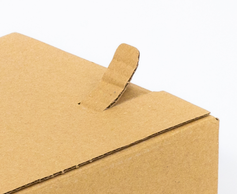 Karton fasonowy z paskiem klejowym i tasiemką zrywającą 200x150x150mm 3W B 380g/m2 Szary Paleta 2610 szt.