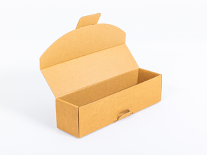 Brązowy karton ozdobny na 1 butelkę wina 318x85x87mm 4W FE 450g/m² ...