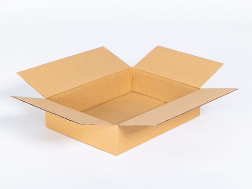 Karton klapowy 350x250x80mm 3W B 320g/m2 Szary Zestaw palet 20400 szt.