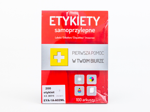 Białe etykiety samoprzylepne do nadruku 210x148mm 200 etykiet arkusz A4 100 szt. 1 op.