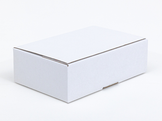 Karton fasonowy z paskiem klejowym i tasiemką zrywającą 300x200x100mm 3W B 400g/m2 Biały-Biały Paczka 180 szt.