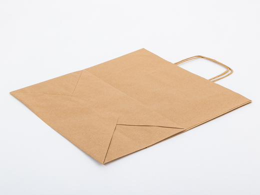 Torba papierowa z uchwytem skręcanym 300x170x340mm Brązowa Komplet 150 szt.