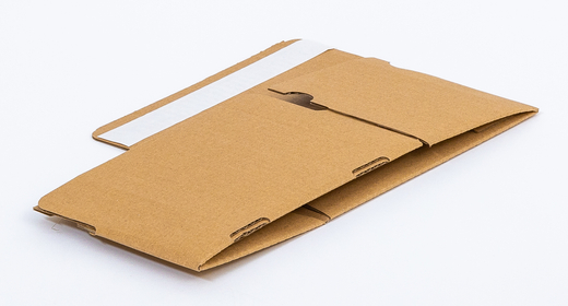 Karton fasonowy z paskiem klejowym 260x200x160mm 3W B 360g/m2 Szary Komplet 15 szt.