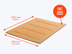 Przekładka tekturowa 1200x800mm 5W QC 500g/m2 Szara Komplet 10 szt.