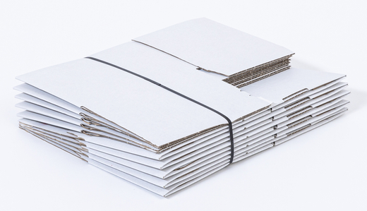 Karton fasonowy z paskiem klejowym i tasiemką zrywającą 200x150x150mm 3W B 380g/m2 Biały-Biały Komplet 20 szt.