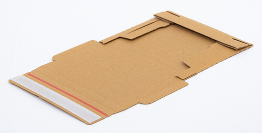 Karton fasonowy z paskiem klejowym i tasiemką zrywającą 200x150x20mm 3W E 310g/m2 Szary Poczta Polska List S Zestaw palet 18000 szt.