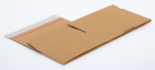 Karton fasonowy z paskiem klejowym i tasiemką zrywającą 250x200x100mm 3W B 380g/m2 Szary Paleta 1920 szt.