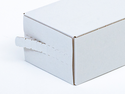 Karton fasonowy z paskiem klejowym i tasiemką zrywającą 200x120x80mm 3W E 350g/m2 Biały Zestaw palet 28800 szt.