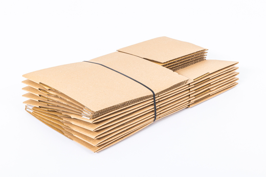 Karton fasonowy z paskiem klejowym i tasiemką zrywającą 300x200x80mm 3W B 380g/m2 Szary Paleta 1760 szt.