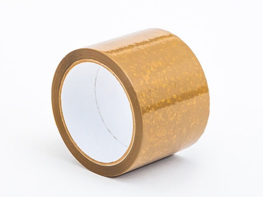 Taśma kauczukowa pakowa solvent brązowa 72mm/54mb Paczka 144 szt.