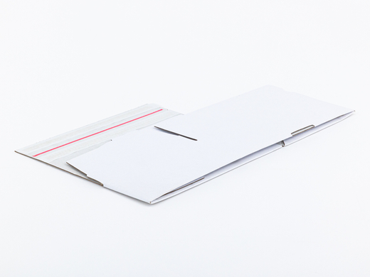 Karton fasonowy z paskiem klejowym i tasiemką zrywającą 300x200x100mm 3W B 400g/m2 Biały-Biały Zestaw palet 19200 szt.