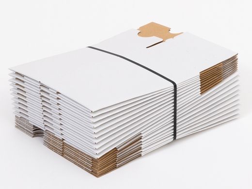 Karton fasonowy z paskiem klejowym i tasiemką zrywającą 200x120x80mm 3W E 350g/m2 Biały Zestaw palet 28800 szt.