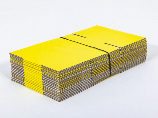 Żółty karton klapowy 300x150x100mm 3W B 405g/m2 Paleta 2800 szt.