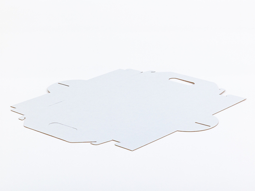 Kartonowe pudełko z uchwytem na ciasto i ciastka wew. 300x150x80 mm 3W E 400g/m² Białe Paleta 2400 szt.