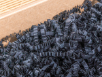 Wypełniacz do paczek ZigZag Delux papierowy ekologiczny ozdobny wiórki Czarny - Karton 1kg Paczka 17 kartonów