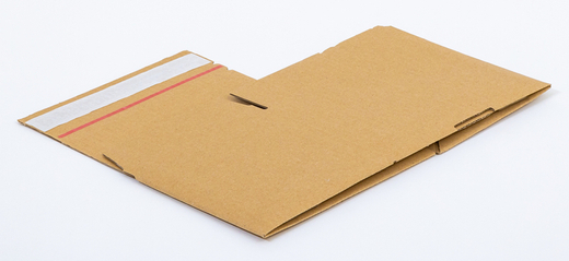 Karton fasonowy z paskiem klejowym i tasiemką zrywającą 200x150x150mm 3W B 320g/m2 Szary Zestaw palet 7830 szt.