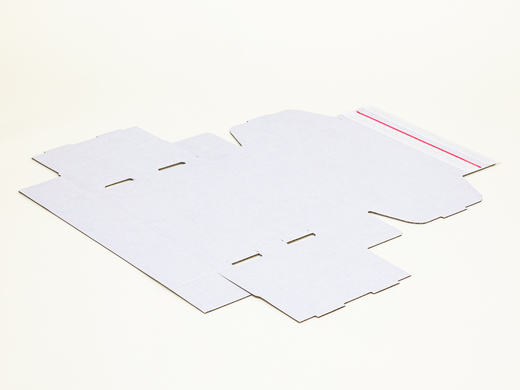 Karton fasonowy z paskiem klejowym i tasiemką zrywającą 200x120x80mm 3W B 380g/m2 Biały-Biały Paczka 280 szt.