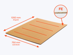 Przekładka tekturowa 1050x750mm 4W FE 450g/m2 Szara Komplet 10 szt.