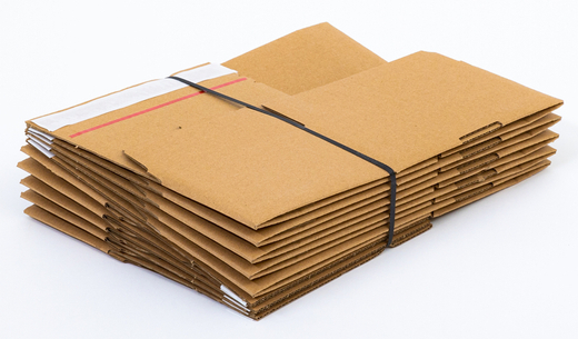 Karton fasonowy z paskiem klejowym i tasiemką zrywającą 200x150x100mm 3W B 380g/m2 Szary Komplet 10 szt.