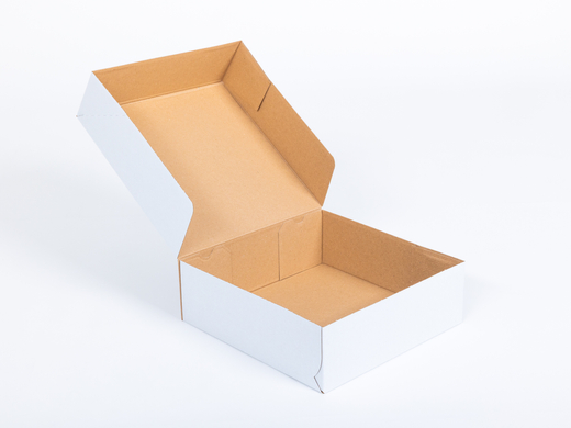 Karton fasonowy 300x300x100mm 3W E 350g/m2 Biały Zestaw palet 3360 szt.