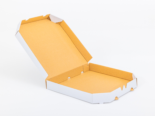 Karton na pizzę 310x310x40mm 3W E 370g/m2 Biały Zestaw palet 20400 szt.