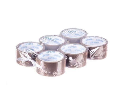 Taśma kauczukowa brązowa 48mm/60y (54m) SMART Paczka 180szt.