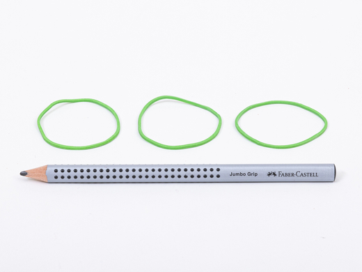 Gumki recepturki 50mm 1.5/1.5 Zielone op. 1 kg Paczka 20 kg.