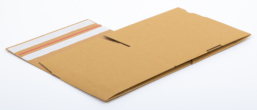 Karton fasonowy z paskiem klejowym i tasiemką zrywającą 250x200x150mm 3W B 320g/m2 Szary Komplet 20 szt.