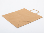 Torba papierowa z uchwytem skręcanym 300x170x340mm Brązowa Komplet 250 szt.