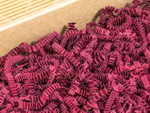 Wypełniacz do paczek ZigZag Delux papierowy ekologiczny ozdobny wiórki Bordowy - Karton 1kg Paczka 17 kartonów