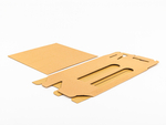 Brązowy karton ozdobny z rączką na 2 butelki wina 170x90x340 mm 4W FE 450g/m² Paleta 1200 szt.