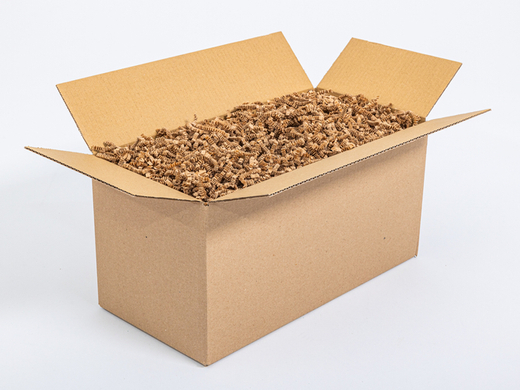 Wypełniacz do paczek ZigZag Delux papierowy ekologiczny ozdobny wiórki Naturalny / Brązowy - Karton 1kg Paczka 17 kartonów