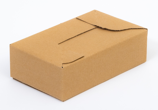 Karton fasonowy z paskiem klejowym i tasiemką zrywającą 250x150x80mm 3W B 380g/m2 Szary Paleta 2400 szt.