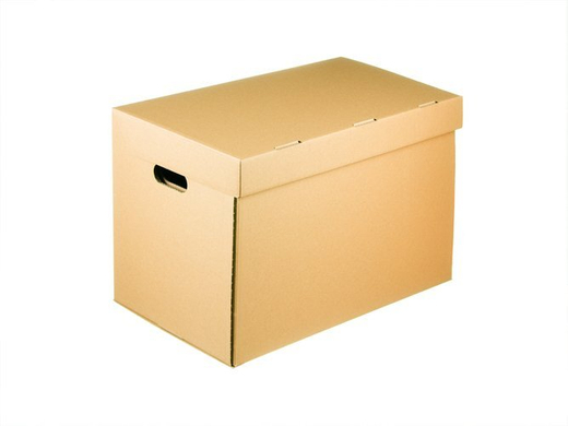 Karton na segregatory z uchwytami 330x240x240mm 3W B 400g/m2 Szary Zestaw palet 2220 szt.